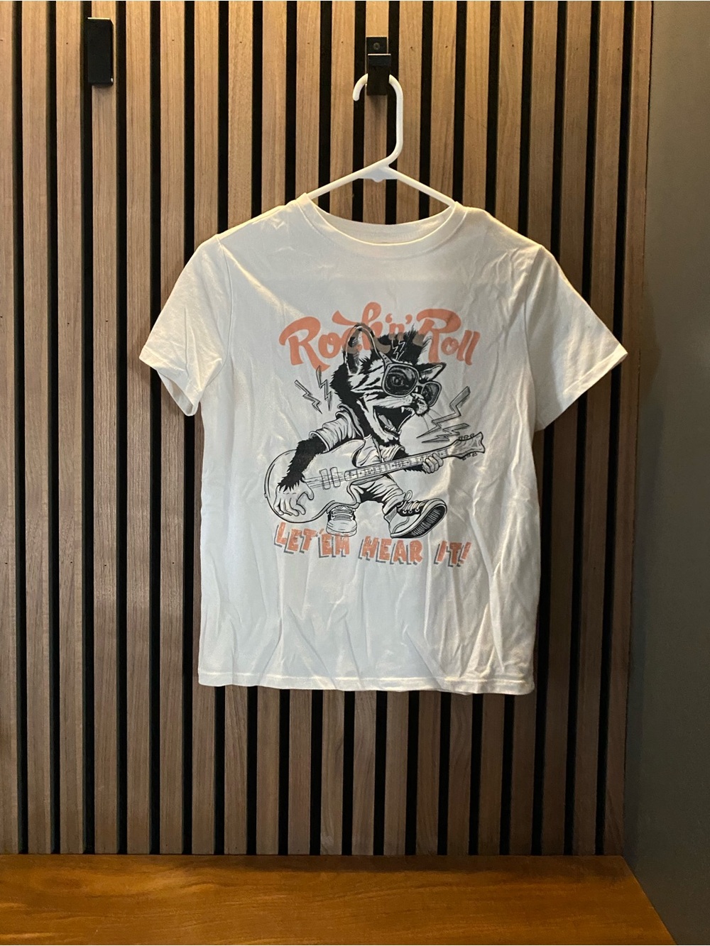 Cat & Jack White Tee with Orange Logo Print